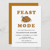 Mode Fête Thanksgiving Diner fête Invitation (Devant / Derrière)