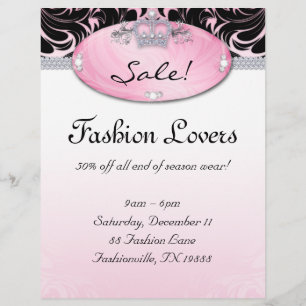 Mode Flyer Hair Salon Jewelry Crown Pink