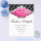 Mode Flyer Hair Salon Satin Diamonds Black Roze (Enkel)