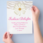 Mode Flyer Zebra Daisy Flower Salon Boutique (Hand)