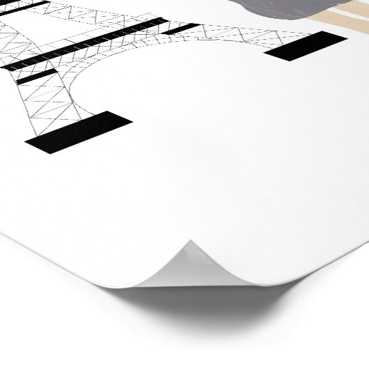 Mode française Thème Poster moderne Imprimer (Coin)