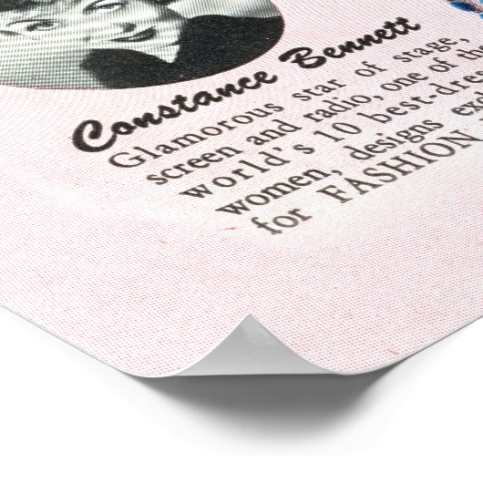 Mode Frocks Ad vanaf 1949 Poster (Hoek)