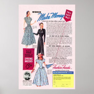 Mode Frocks Ad vanaf 1949 Poster