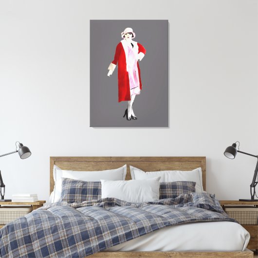 mode, geblazen in de twintigste canvas afdruk (Insitu (Slaapkamer))