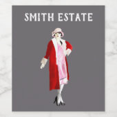 mode, geblazen in de twintigste wijn etiket (Enkel label)