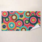 Mode géométrique Vintage-Motif élégant moderne (Serviette de bain)