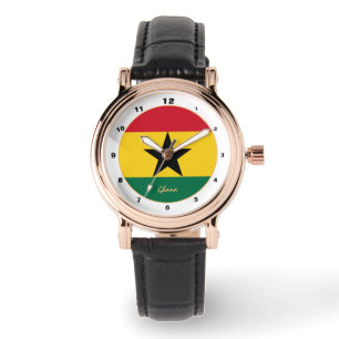 Mode Ghanese vlag en Ghana trendy/design watch Horloge