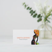 Mode Gir Colorful Flowers Visitekaartje (Staand voorkant)