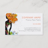 Mode Gir Colorful Flowers Visitekaartje (Achterkant)