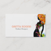 Mode Gir Colorful Flowers Visitekaartje (Voorkant)