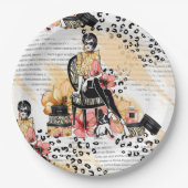 Mode girly papieren bordje (Voorkant)