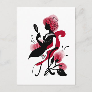 Mode glamour mooie grafische illustratie briefkaart