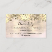 Mode Glitter Gold Event Planner Winkelroze glam Visitekaartje (Achterkant)