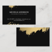 Mode Goud Geborsteld Zwart Visitekaartje (Voorkant / Achterkant)