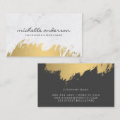 Mode | Goudborstel | Marmer Visitekaartje (Voorkant / Achterkant)