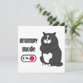 Mode grumeux sur drôle de carte de chat gras (Debout devant)