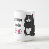 Mode Grumpy sur la tasse de café de chat gras amus (Centre)