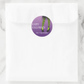 Mode heks kostuum streep benen Halloween label (Tas)