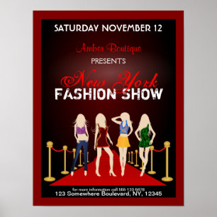 Mode House Designer Mode Show rood Poster