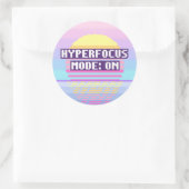 Mode Hyperfocus : Autocollant Pixel Neurodivergent (Sac)