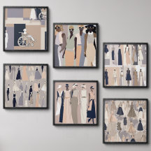 Mode Iconen Foto Tegel Collectie