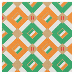 Mode Ierse vlag en Ierland Trendy Fabric Stof