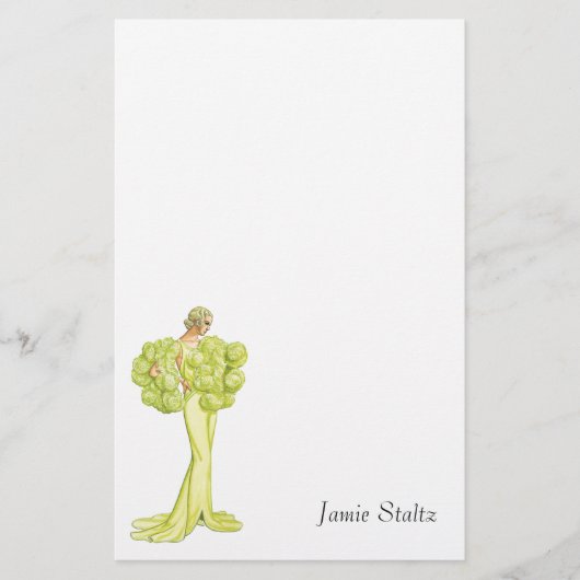 Mode Illustratie Grote Gatsby Briefpapier (Voorkant)