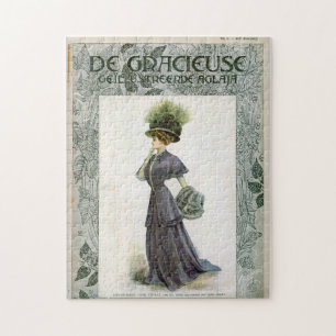 Mode Illustratie Lady Botanisch Pet Legpuzzel
