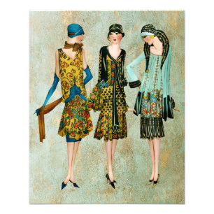 Mode-illustratie uit de jaren 30 foto afdruk