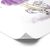 Mode Illustratie Waterverf winkelmeisje Poster (Hoek)