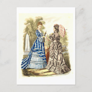 Mode Illustratiejurken 1875 Briefkaart