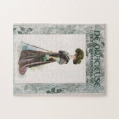  Mode illustratievrouw met suikerriet Legpuzzel (Horizontaal)