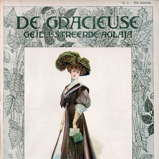  Mode illustratievrouw met suikerriet Poster