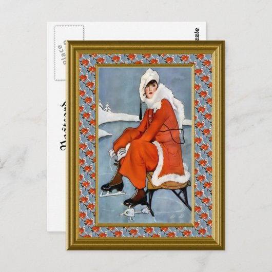 Mode in het skioord briefkaart (Voorkant / Achterkant)