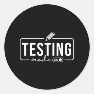Mode is op grappige Motivatie testdag leraar Ronde Sticker
