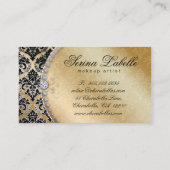 Mode Jewelry Makeup Artist Damask Crown Cool Visitekaartje (Achterkant)