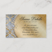 Mode Jewelry Makeup Artist Damask Crown Cool Visitekaartje (Achterkant)