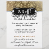 Mode Jewelry Salon Makeup Gold Flyer (Achterkant)