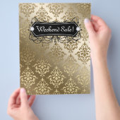 Mode Jewelry Salon Makeup Gold Flyer (Hand)