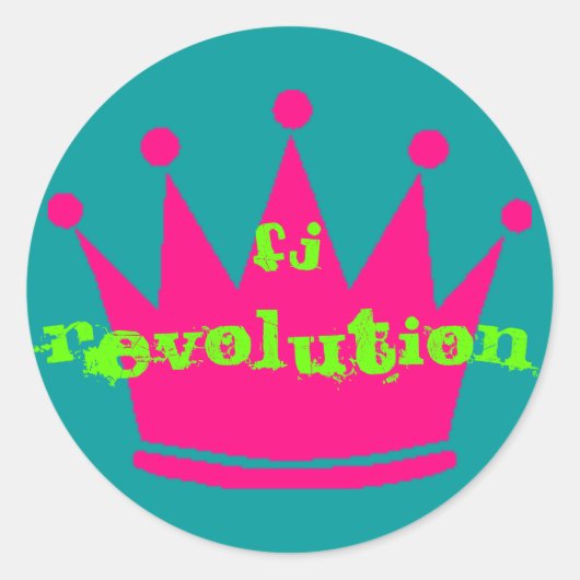 Mode Junky Ronde Sticker (Voorkant)