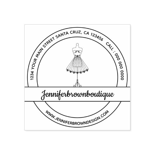 Mode Jurk Pop Mannequin Naaien Rubberstempel (Afrduk)