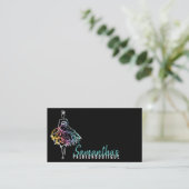 Mode jurk schets zwarte boutique visitekaartje (Staand voorkant)