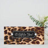 Mode juwelen Gift Kaart Leopard (Staand voorkant)