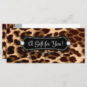 Mode juwelen Gift Kaart Leopard (Voorkant / Achterkant)