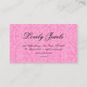 Mode juwelen op kroonluipaard Zebra Visitekaartje (Achterkant)