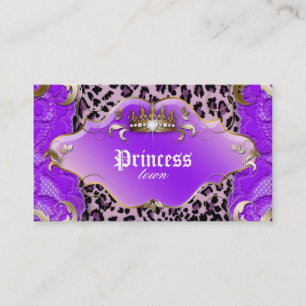 Mode juwelen Visitekaartje Leopard Lace Paars