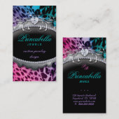 Mode juwelen Visitekaartje Retro Leopard PPB (Voorkant / Achterkant)