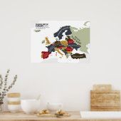 Mode Kaart van Europa Poster (Keuken)