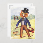 Mode Kat van Louis Wain Kaart (Voorkant / Achterkant)