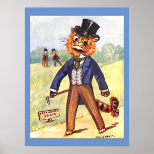 Mode Kat van Louis Wain Poster